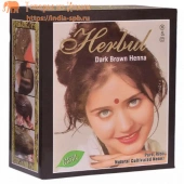 Хербул хна для волос Темно-коричневая, 60г. Herbul Henna Dark Brown.